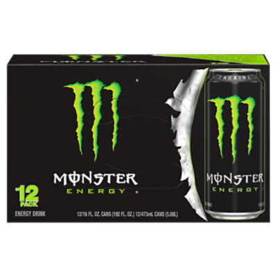 Monster Energy Green, Green, 16 oz. (Pack of 12)