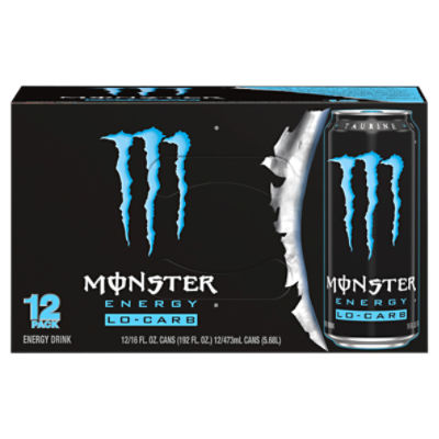 Monster Energy Lo-Carb, Lo Carb, 16 oz. (Pack of 12)
