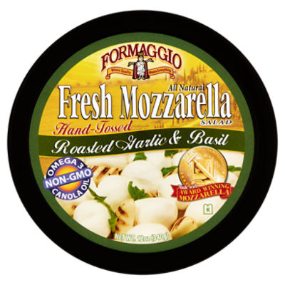 Formaggio Roasted Garlic & Basil Fresh Mozzarella Salad, 12 oz, 12 Ounce