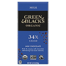 Green & Black's Organic Milk Chocolate, 3.17 Ounce