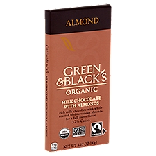 Green & Black's Organic Milk Chocolate with Almonds, 3.17 oz