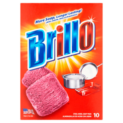 Brillo Steel Wool Soap Pads, 10 count, 10 Each