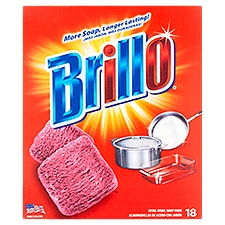 Brillo Steel Wool Soap Pads, 18 count, 18 Each