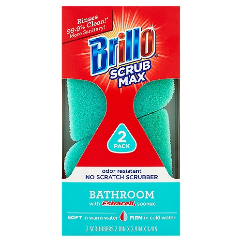 Brillo Scrub Max Bathroom Scrubbers, 2 count