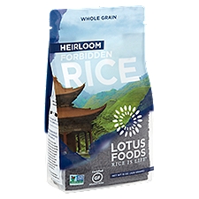 Lotus Foods Whole Grain Heirloom Forbidden, Rice, 15 Ounce