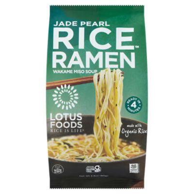 Lotus Foods Wakame Miso Soup Jade Pearl Rice Ramen, 2.8 oz