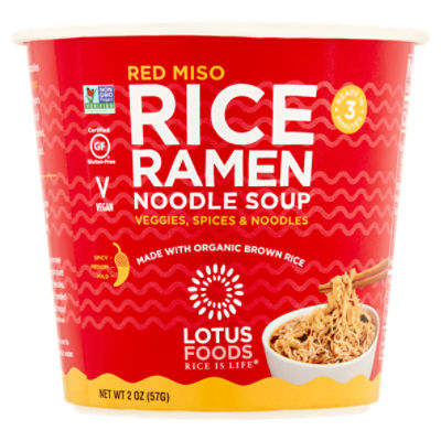 Lotus Foods Red Miso Rice Ramen Noodle Soup, 2 oz