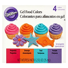 Wilton Gel Food Colors, 4 count, 1.2 fl oz