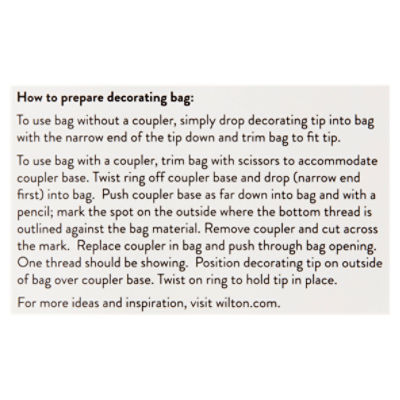 How to Prepare a Decorating Bag - Wilton