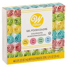 Wilton Gel Food Colors, 0.3 fl oz, 4 count