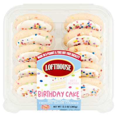 Lofthouse Birthday Cake Frosted Sugar Cookies, 13.5 oz