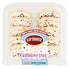 Lofthouse Birthday Cake Frosted Sugar Cookies, 13.5 oz