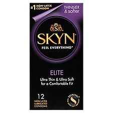 Skyn Elite Non-Latex Lubricated Condoms, 12 count
