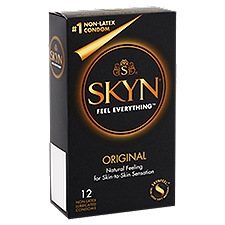 Skyn Original Non-Latex Lubricated Condoms, 12 count