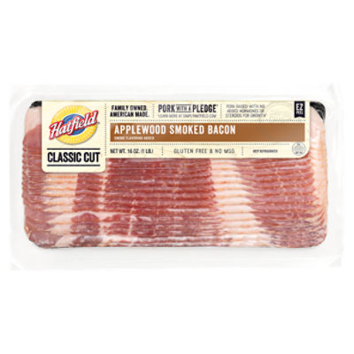 Hatfield Classic Cut Applewood Smoked Bacon, 16 oz