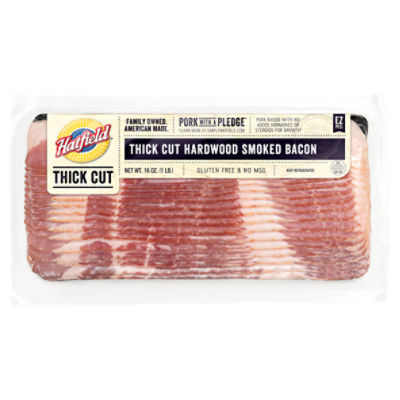 Hatfield Thick Cut Hardwood Smoked Bacon, 16 oz