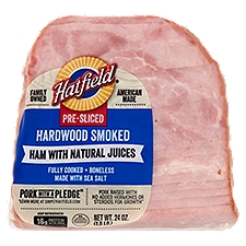 Hatfield Pre-Sliced Hardwood Smoked with Natural Juices, Ham, 10 Ounce