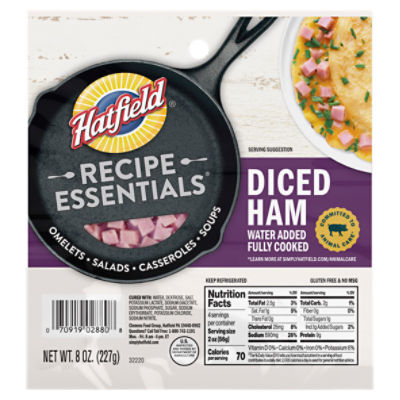 Hatfield Recipe Essentials Diced Ham, 8 oz, 8 Ounce