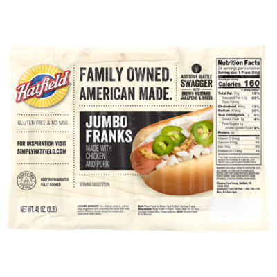 Hatfield Jumbo Franks, 24 count, 48 oz