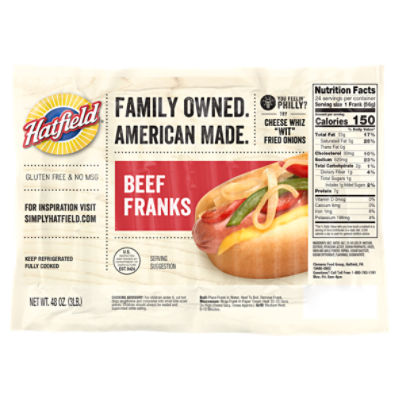 Hatfield Beef Franks, 48 oz