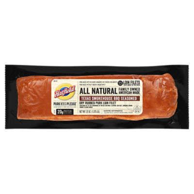 Hatfield Texas Smokehouse BBQ Seasoned Dry Rubbed Pork Loin Filet, 22 oz, 22 Ounce
