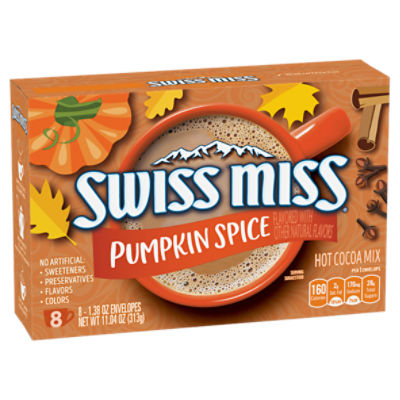 Swiss Miss Pumpkin Spice Hot Cocoa Mix, 1.38 oz, 8 count