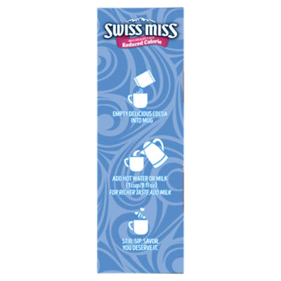 Swiss Miss Milk Chocolate Flavor Reduced Calorie Hot Cocoa Mix, 0.39 oz, 8 count