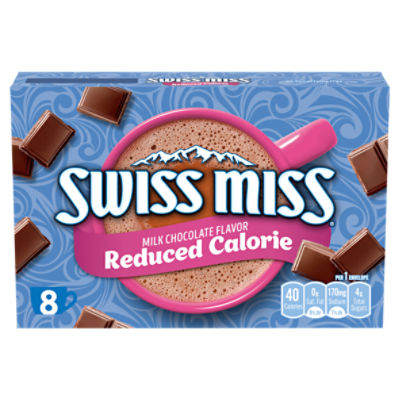 Swiss Miss Milk Chocolate Flavor Reduced Calorie Hot Cocoa Mix, 0.39 oz, 8 count