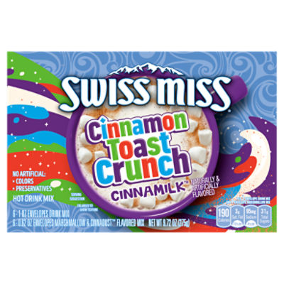 Swiss Miss Cinnamon Toast Crunch Cinnamilk Flavored Hot Drink Mix with Marshmallows, 6-count