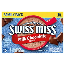 Swiss Miss Hot Cocoa Drink Mix, Milk Chocolate Flavor, Family Pack, 16 count