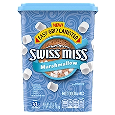 Swiss Miss Hot Cocoa Drink Mix, Milk Chocolate with Marshmallows, 37.18 oz. Easy-Grip Canister
