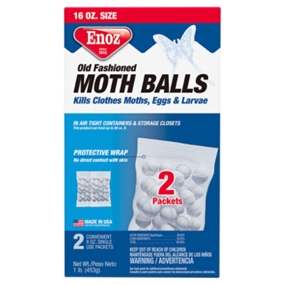 Enoz Old Fashioned Moth Balls, 8 oz, 2 count