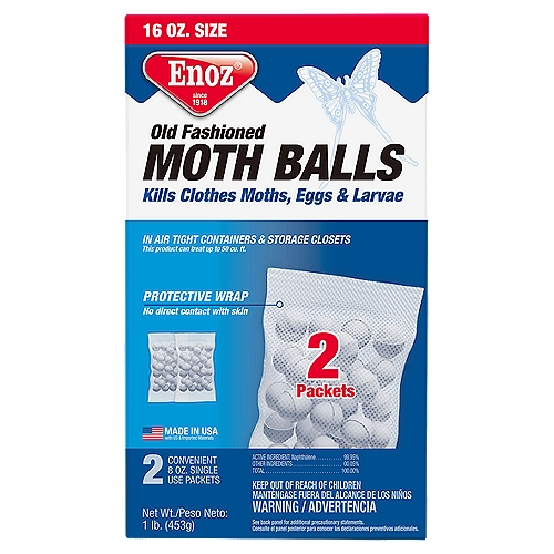 Enoz Old Fashioned Moth Balls, 16 oz