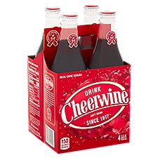 Cheerwine Real Cane Sugar Soft Drink, 4 count, 12 fl oz