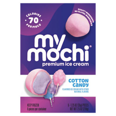 My Mochi Cotton Candy Premium Ice Cream, 1.25 oz, 6 count