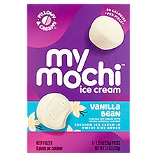 My/Mochi Vanilla Bean Premium in Sweet Rice Dough, Ice Cream, 9.1 Ounce