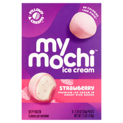 My/Mochi Strawberry Ice Cream, 1.25 oz, 6 count