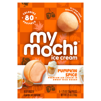 My/Mochi Ice Cream Pumpkin Spice, 6-Pack