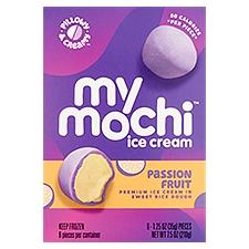 My Mochi Passion Fruit Ice Cream, 1.25 oz, 6 count