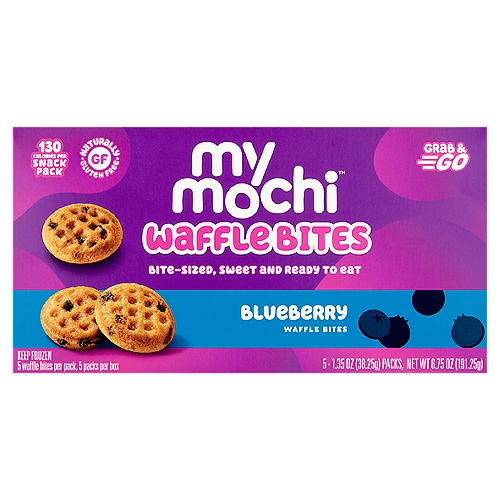 My Mochi Blueberry Waffle Bites, 1.35 oz, 5 count