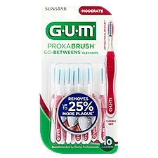 G-U-M Proxabrush Moderate Go-Betweens Cleaners, 10 count, 10 Each
