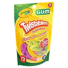 GUM Crayola Twistables, Flossers, 75 Each