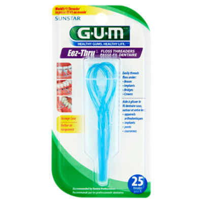 Sunstar GUM Eez-Thru Floss Threaders, 25 count