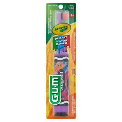 Sunstar G.U.M Crayola Soft Power Toothbrush, 3+, 1 Each