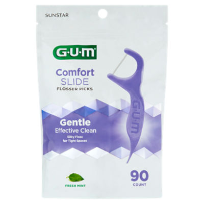 GUM Comfort Slide Fresh Mint, Flosser Picks
