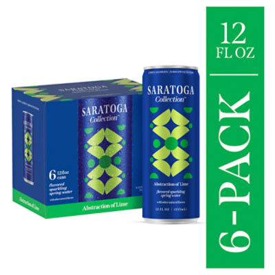 Saratoga Collection Abstraction of Lime Flavored Sparkling Spring Water, 12 fl oz, 6 count