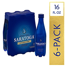 Saratoga Sparkling Carbonated Spring Water, 16 fl oz, 6 count, 96 Fluid ounce