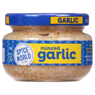 Spice World Garlic, Minced - 9.5 oz