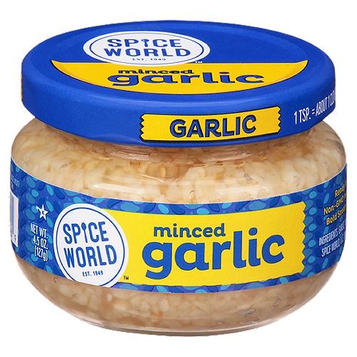 Spice World Minced Garlic, 4.5 oz