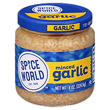 Spice World Minced , Garlic, 8 Ounce